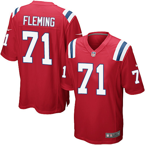 Men's Game Cameron Fleming Nike Jersey Red Alternate - #71 NFL New England Patriots